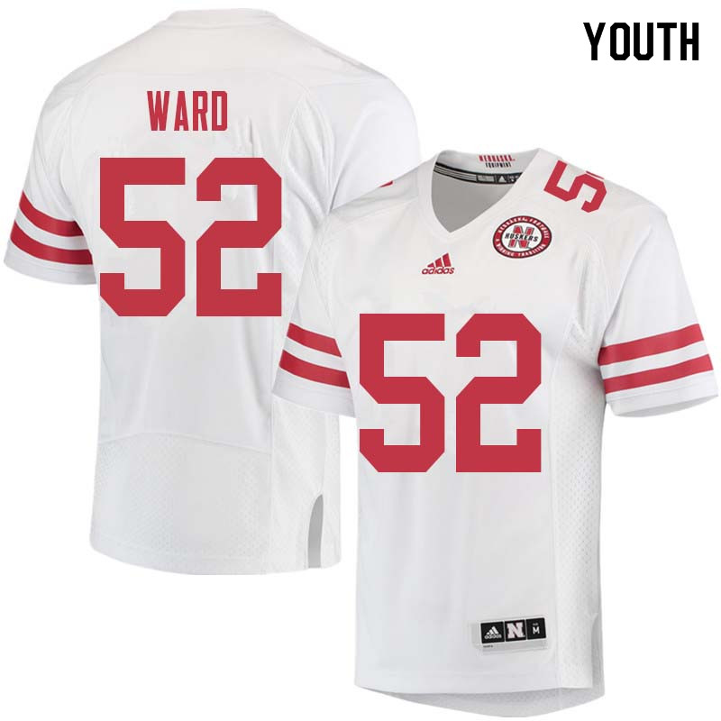 Youth #52 Andrew Ward Nebraska Cornhuskers College Football Jerseys Sale-White